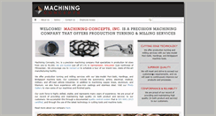 Desktop Screenshot of machiningconcepts.com